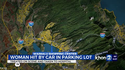 Woman, 70, hit by reversing vehicle in Aiea