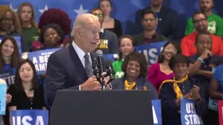 WATCH: Biden Can’t Form Word During Rally