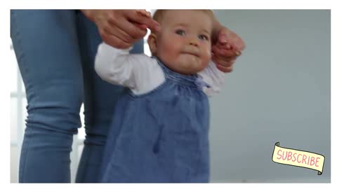 CUTE BABY GIRL CRWALING TO TAKE HER FIRST STEP WITH HER MOM CAREING ADORABLE VIDEO