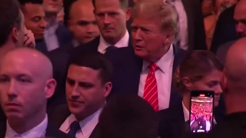 UFC 299 Goes Wild as Former President Trump Enters Arena