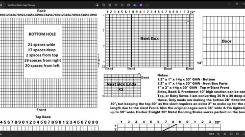 Slant Front Rabbit Cage Plans