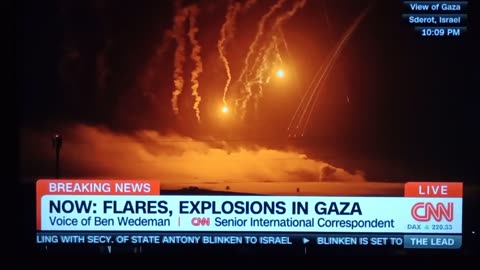💥🇮🇱 Israel War | Flares and Explosions in Gaza | RCF