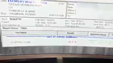 Actual Test Results - Patient's immunity after jab