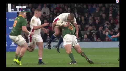 Biggest Rugby Tackle ever!! Springbok Malcolm Marx SMASHES Kyle Sinckler