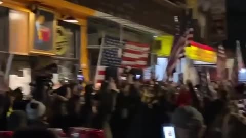 Hundreds of New Yorkers rally when bar owner is arrested.