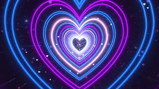 546. Neon Lights Love Heart Tunnel💜💙