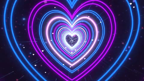 546. Neon Lights Love Heart Tunnel💜💙