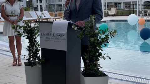 Francis J. Greenburger, CEO of Time Equities, Inc. (TEI) speaks at Emerald Park