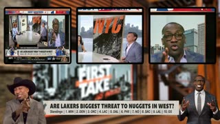 FIRST TAKE Lakers are biggest threat to Nuggets in West! - Shannon claim LeBron-AD is SCARIEST duo