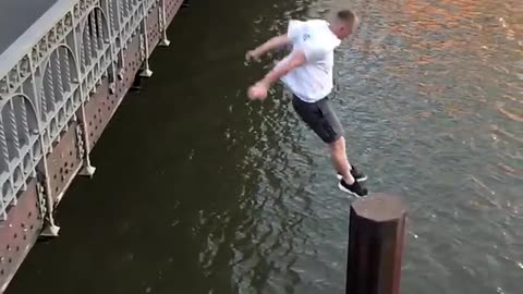 Crazy man Jumping