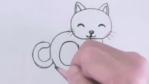 How to turn Words Cat Into a Cartoon Cat. (Word toons) learning step by step for kid