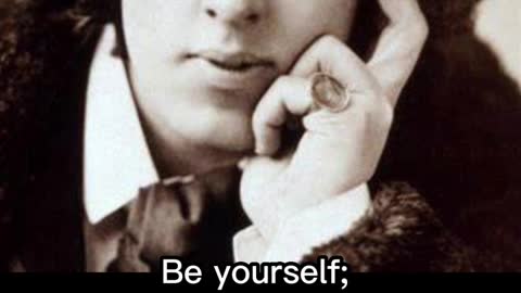 Be Yourself. Inspirational Quote. Oscar Wilde Shorts.