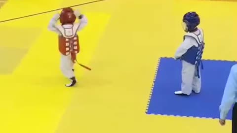 cute boys karate battle