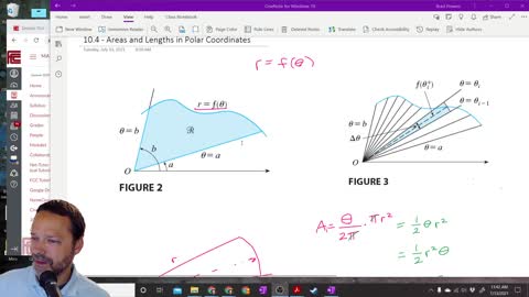 Calculus 2 - Section 10-4 - Some examples of finding areas in Polar coordinates