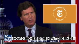 Tucker Carlson says that the New York Times lied about the best-selling book in America