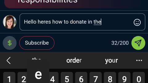 How to donate in the live chat