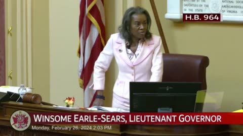 VA Lt. Gov. Winsome Sears makes trans senator storm out by saying "yes, sir"