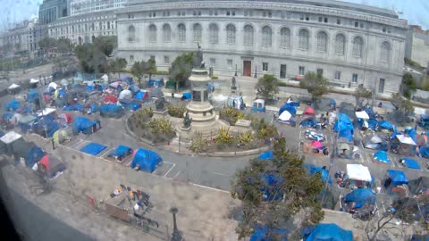 A City Sanctioned Homeless camp in San Francisco, California