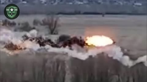 Ukrainian soldiers shoot down russian helicopter.