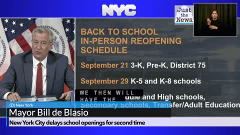 New York City delays school openings for second time