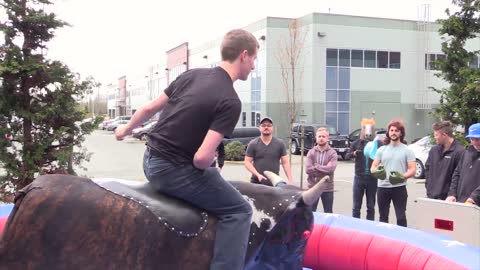 Funny Mechanical Bull Fall Off