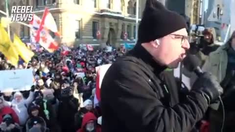 Ezra Levant addresses Truckers Freedom Convoy