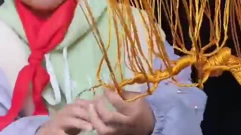 Amazing Girl Making Wire Tree Art