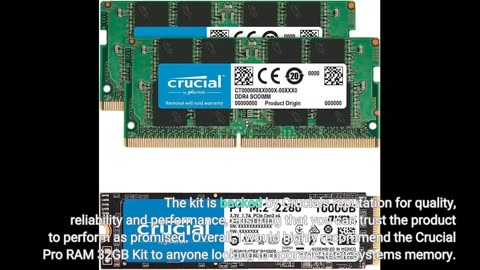 Crucial Pro RAM 32GB Kit (2x16GB) #DDR4 3200MT/s-Overview