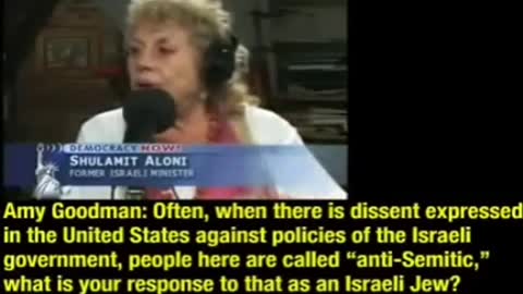 Shulamit Aloni, Former Israeli Minister of Education Interview 2002
