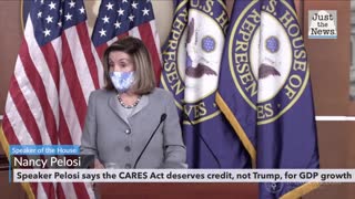 Pelosi says CARES Act, not Trump, deserves credit for positive economic figures on GDP growth