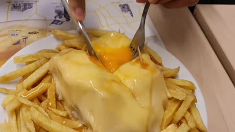 francesinha eaten in Portugal