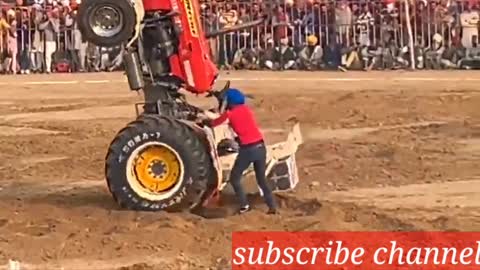 Driver shows drifting skills stand skills and 855 Swaraj tractordanger skills.