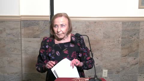 Vera Sharav, Holocaust Survivor, speaks at the "Save the Kids" event November 7