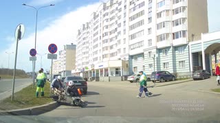 Scooter Plows Over Person