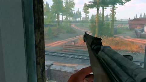 Enlisted | Red army rifleman ambushed incoming enemy infantry from the second floor window!