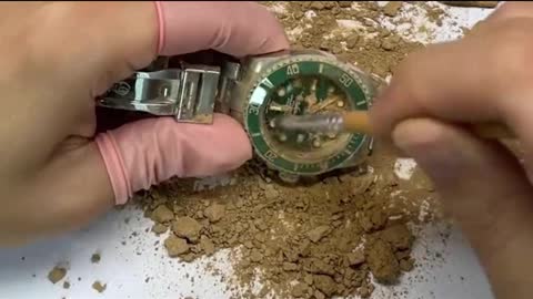 Resurrect Rolex watches corroded by mud #Repair Rolex