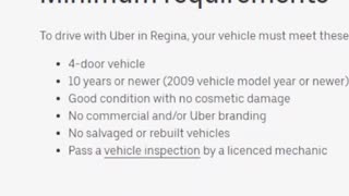 uber driver minimum requirements in canada