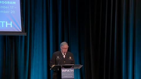 Dr. Rachel Levine speaking at the WPATH symposium in Montreal, Quebec