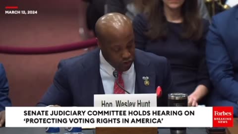 Wesley Hunt drops the hammer on Democrats opposed to voter ID