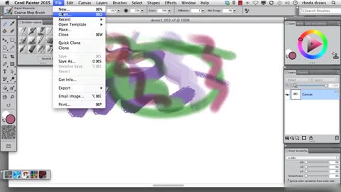 Tutorial from the painting software Corel Painter, part 4.