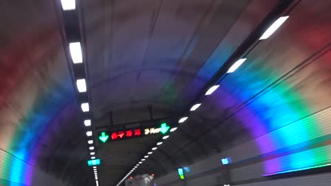 Video passing through the tunnel