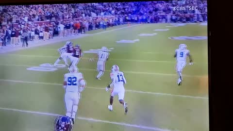 TEXAS AM RB LOSING BALL IN OPEN FIELD