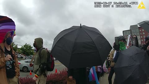 Olympus Spa Protest, Lynnwood Washington Officer Cam Footage of Event