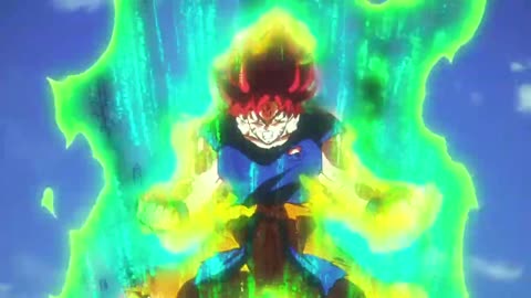 Goku turn super saiyan blue against broly