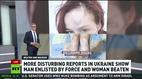 Woman beaten as man gets forcefully recruited in Ukraine