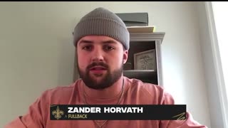 Saints FB Zander Horvath's 1st Interview | New Orleans Saints
