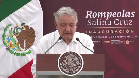 Inauguración del Rompeolas del Puerto de Salina Cruz en Oaxaca