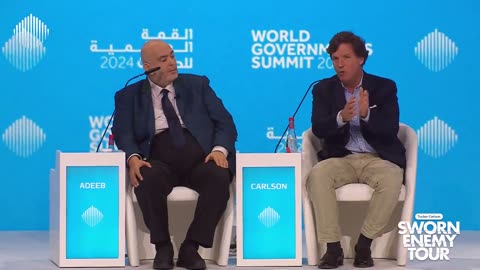Tucker Carlson being interviewed in Dubai, UAE, after Vladimir Putin (2-12-2024)