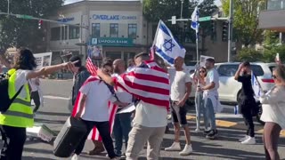 Major clashes between Palestinian supporters and a pro-Israel group in Kirkland, Washington