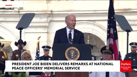 JUST IN- President Biden Delivers Remarks At National Peace Officers Memorial Service